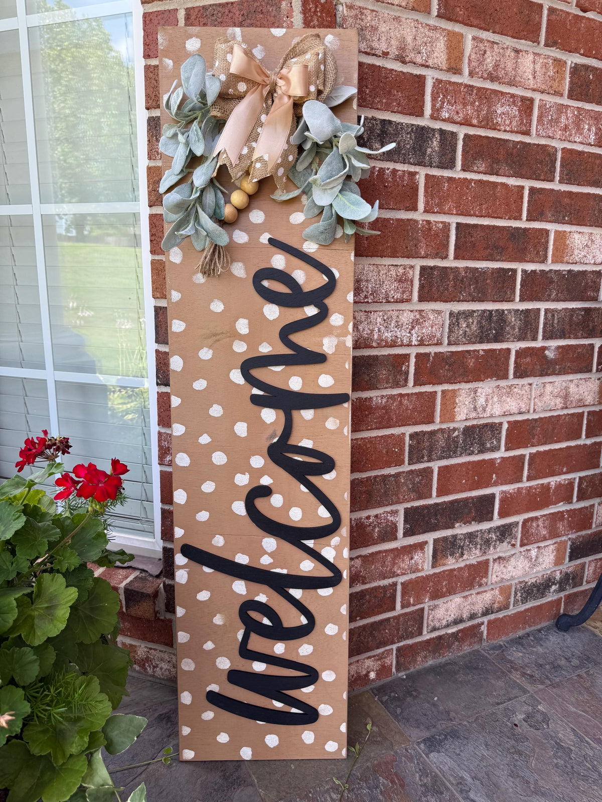 Fawn front porch leaner, farmhouse decor. Housewarming gift.