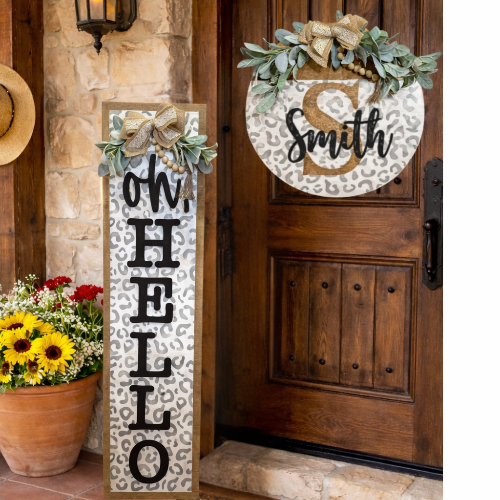Porch Leaner and Door Hanger Set