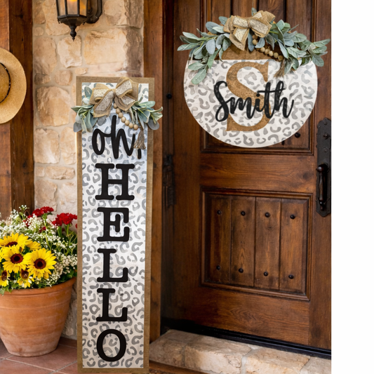 Porch Leaner and Door Hanger Set
